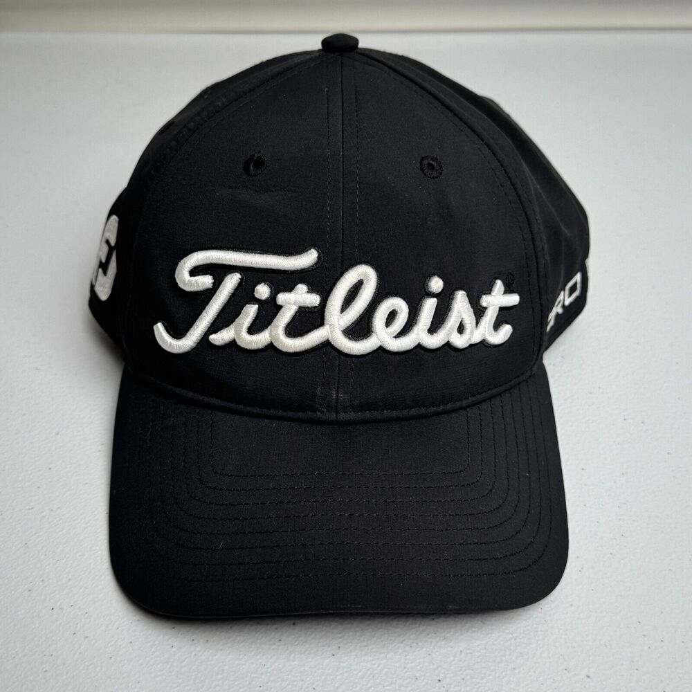 TITLEIST PRO V1 FJ Footjoy Baseball Cap Golf Hat Men's Snapback OS‎ Black